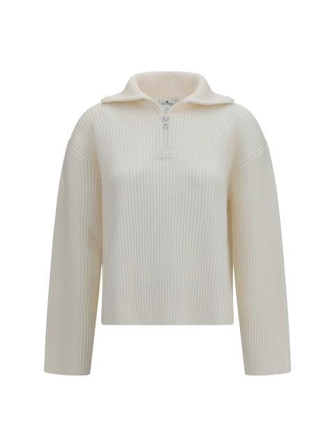 Ribbed zip Sweater