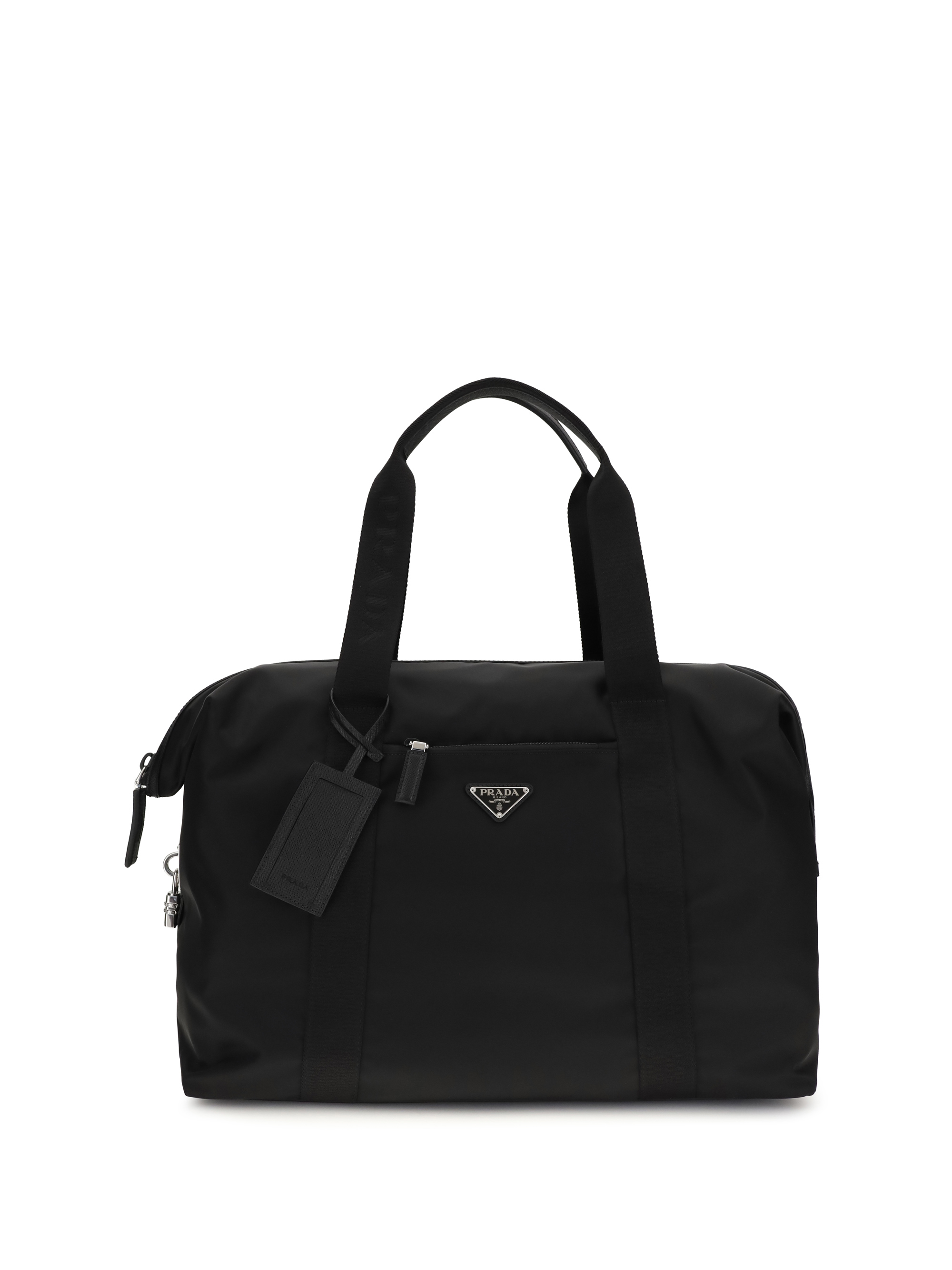 Travel Bag in Re-Nylon and Saffiano