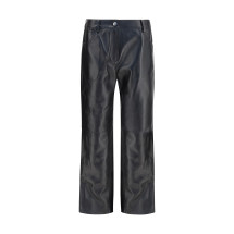 Straight-leg leather Pants