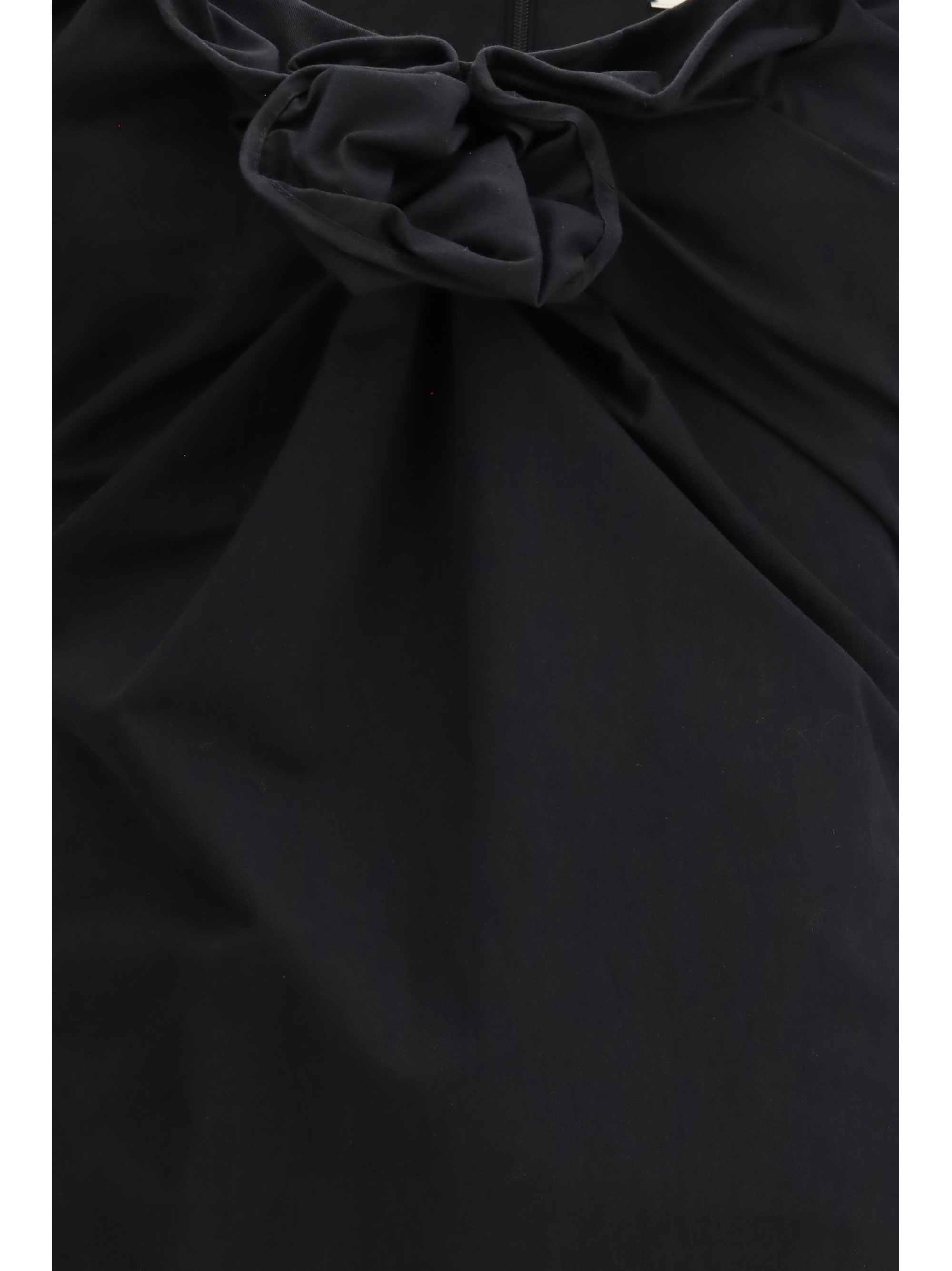 Sleeveless Dress with a draped neckline