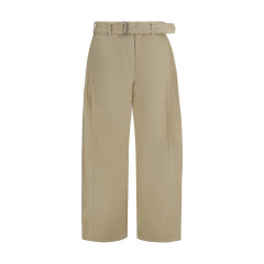 Wide-leg denim Pants with belt