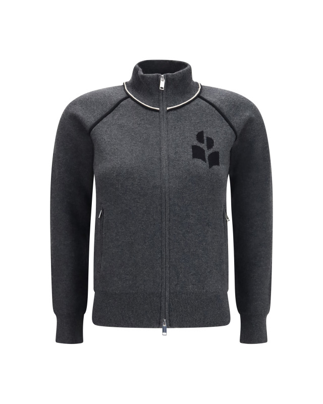 Lanya logo and zip Cardigan