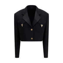 Cropped wool Blazer