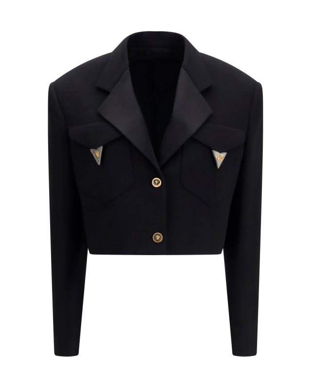 Cropped wool Blazer