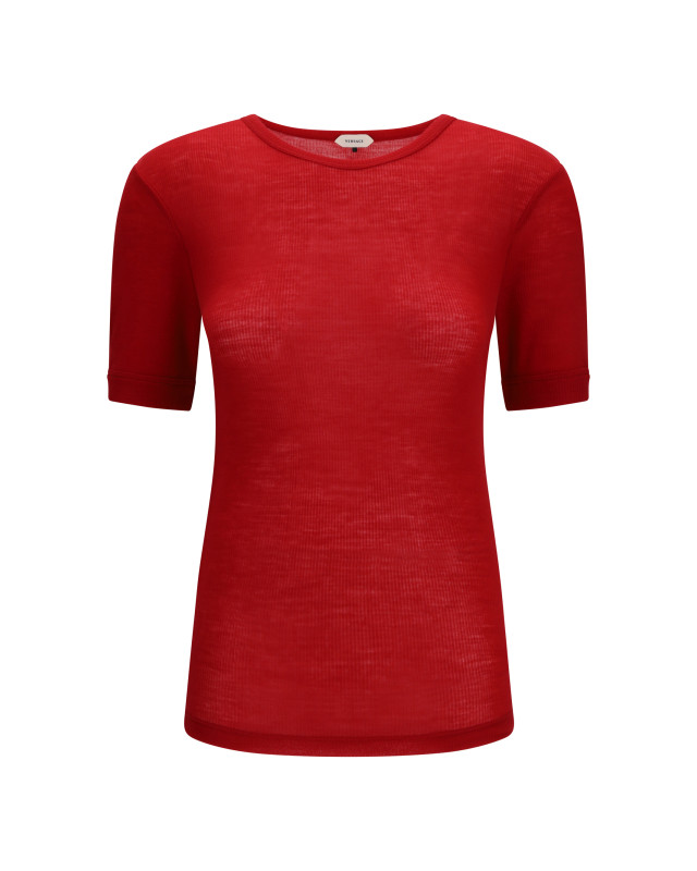 Ribbed knit T-shirt