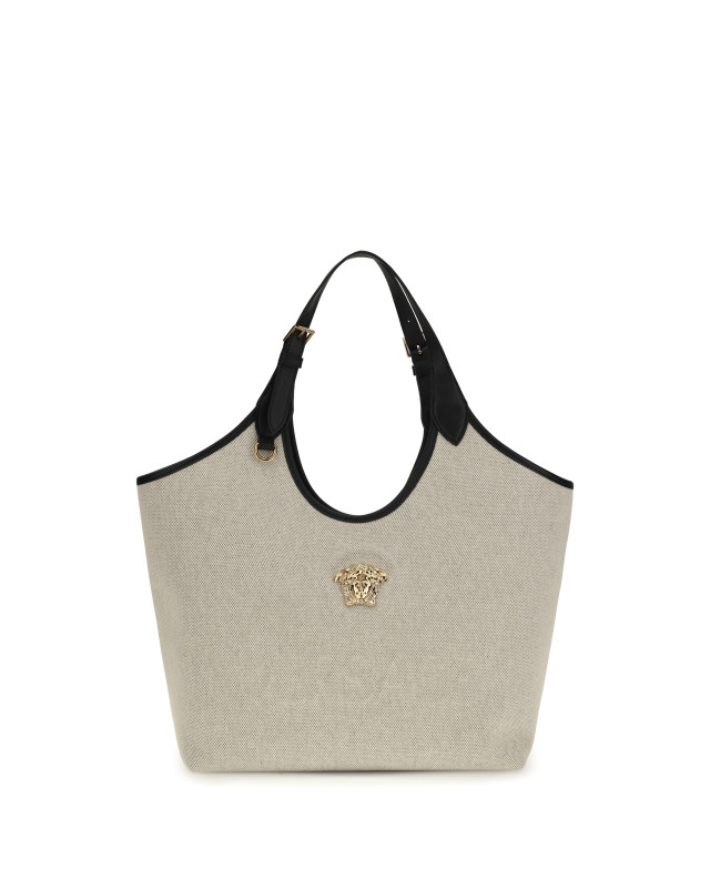 Tote Fabric Calf Leather
