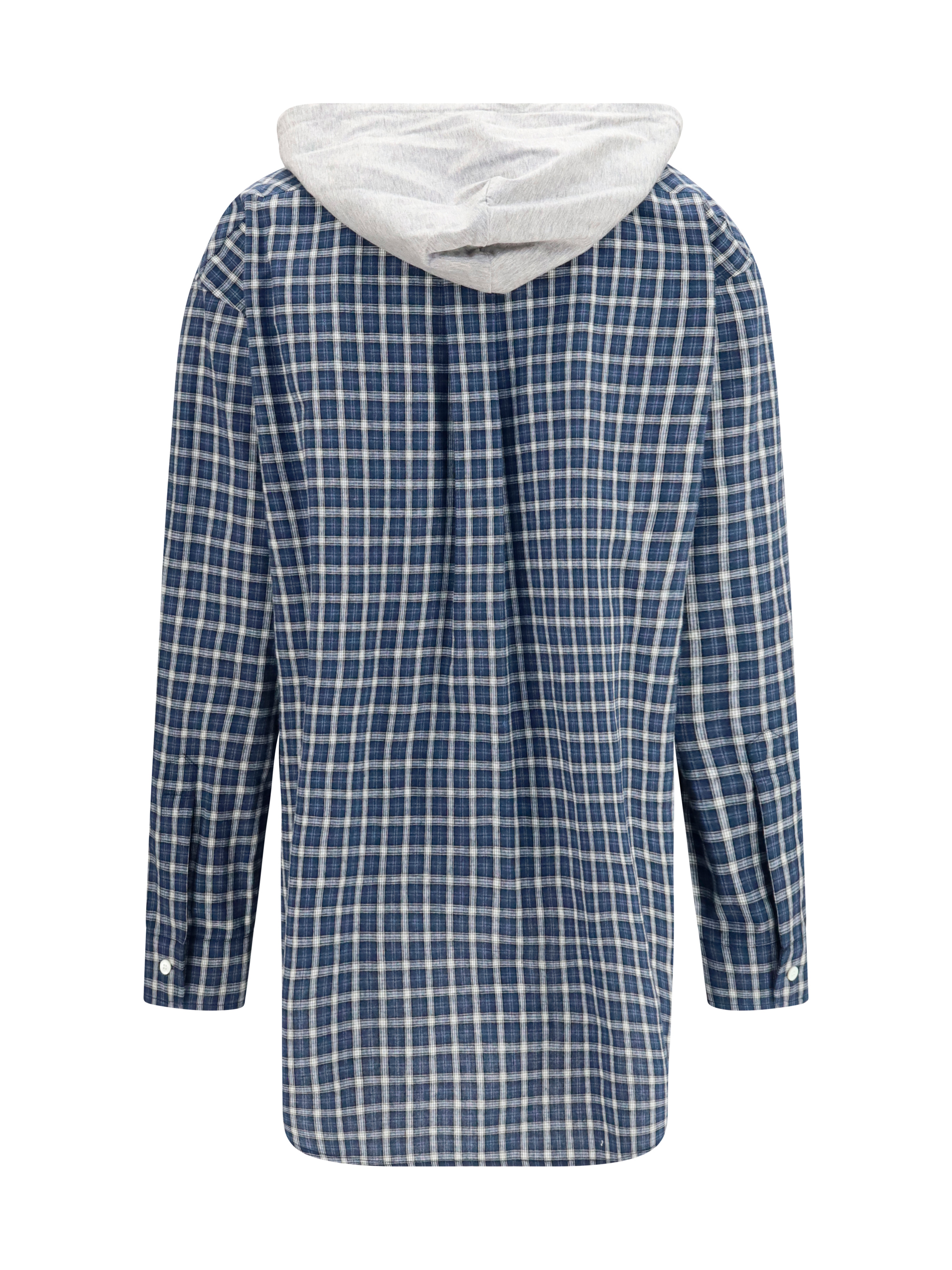 Checked Hooded Shirt