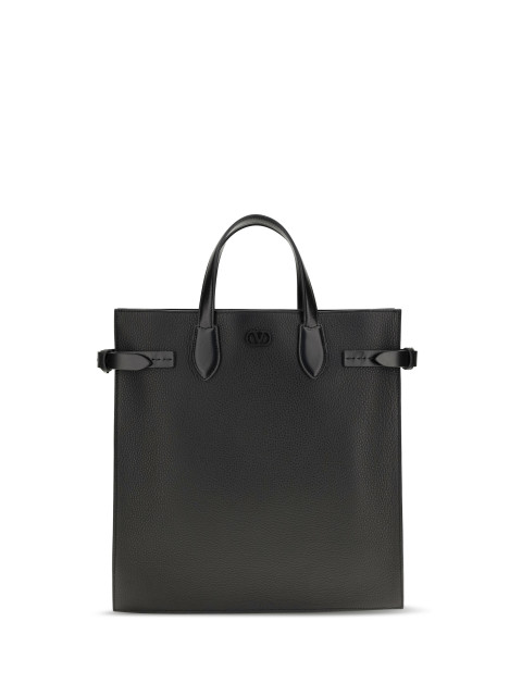 Medium Antibes grained leather Shopping Bag