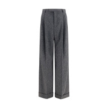 Tailored wool and silk-blend Pants