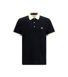 Polo with contrast trims