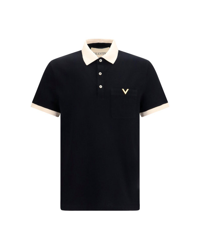 Polo with contrast trims