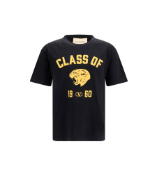 Panther print cotton T-shirt