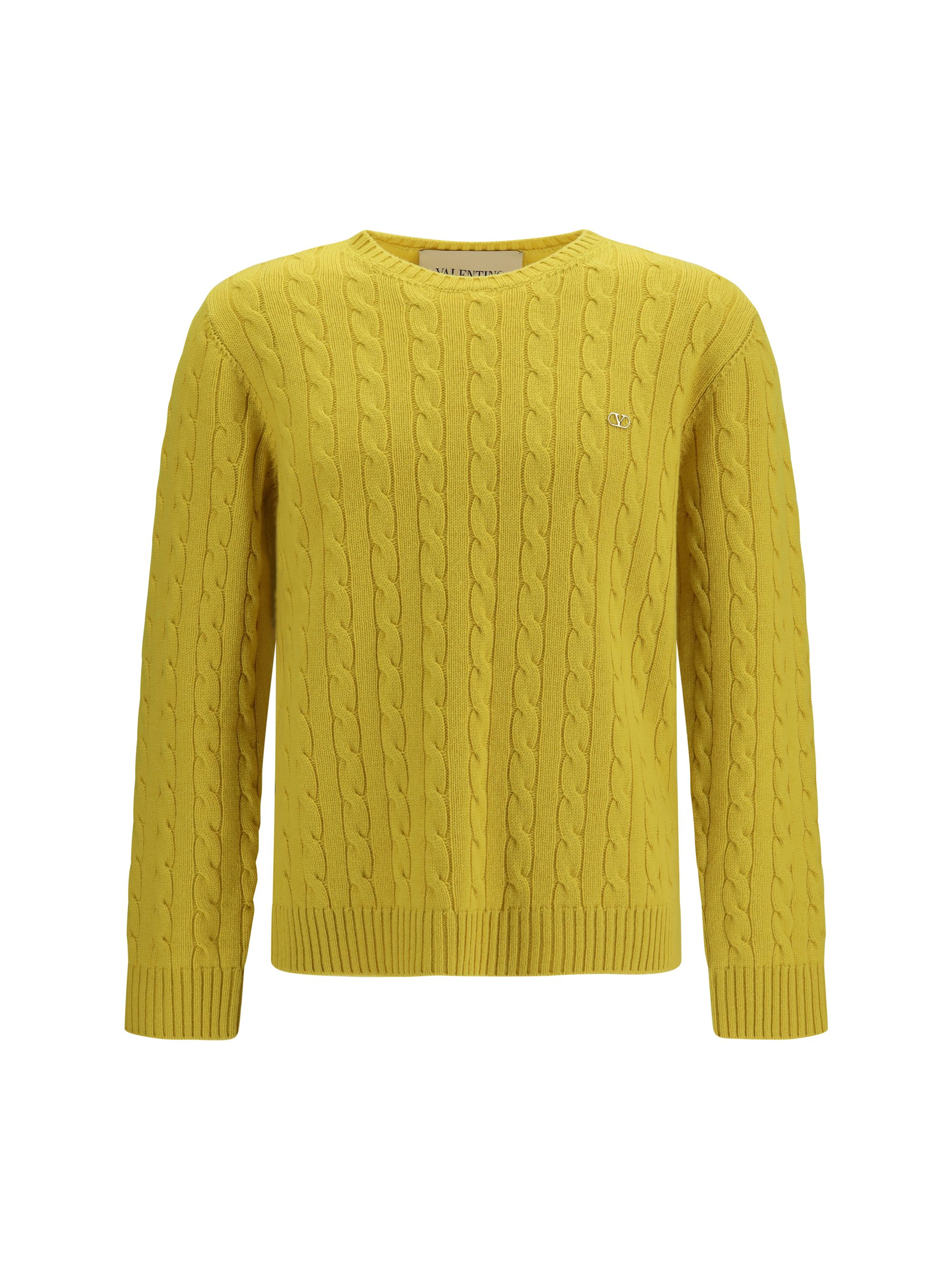 VLogo cable-knit cashmere Sweater