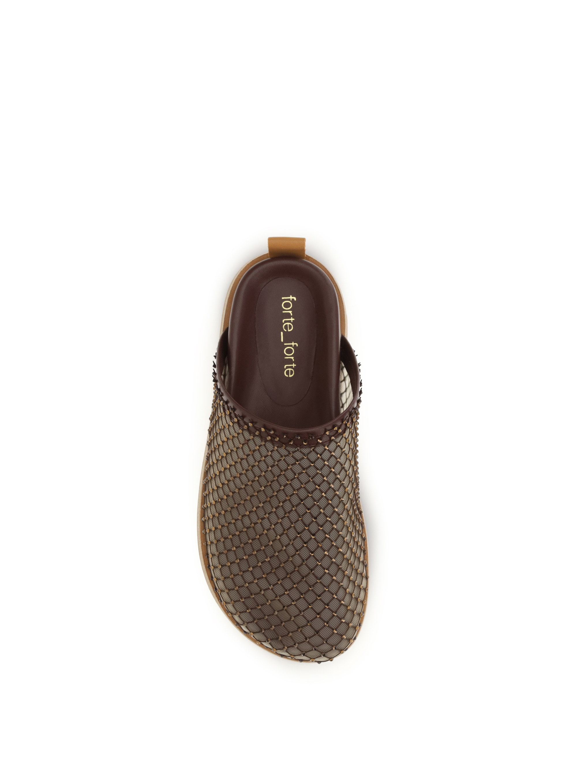 Mesh Mules with rhinestones