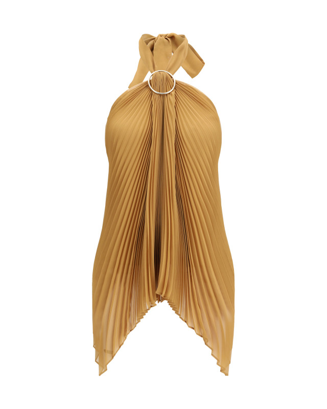 Plissé chiffon Top