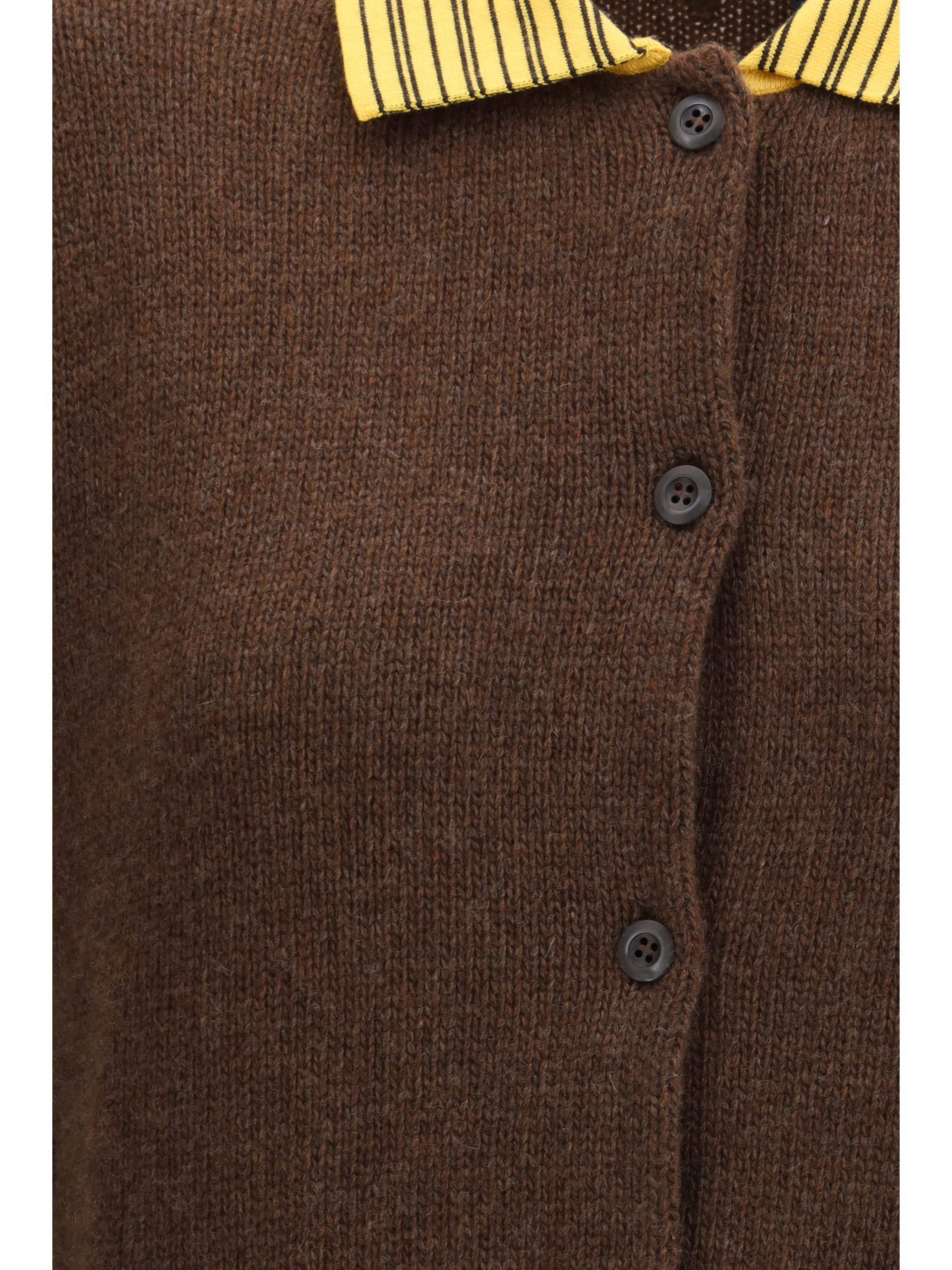 Sweater with a classic collar and front button fastening
