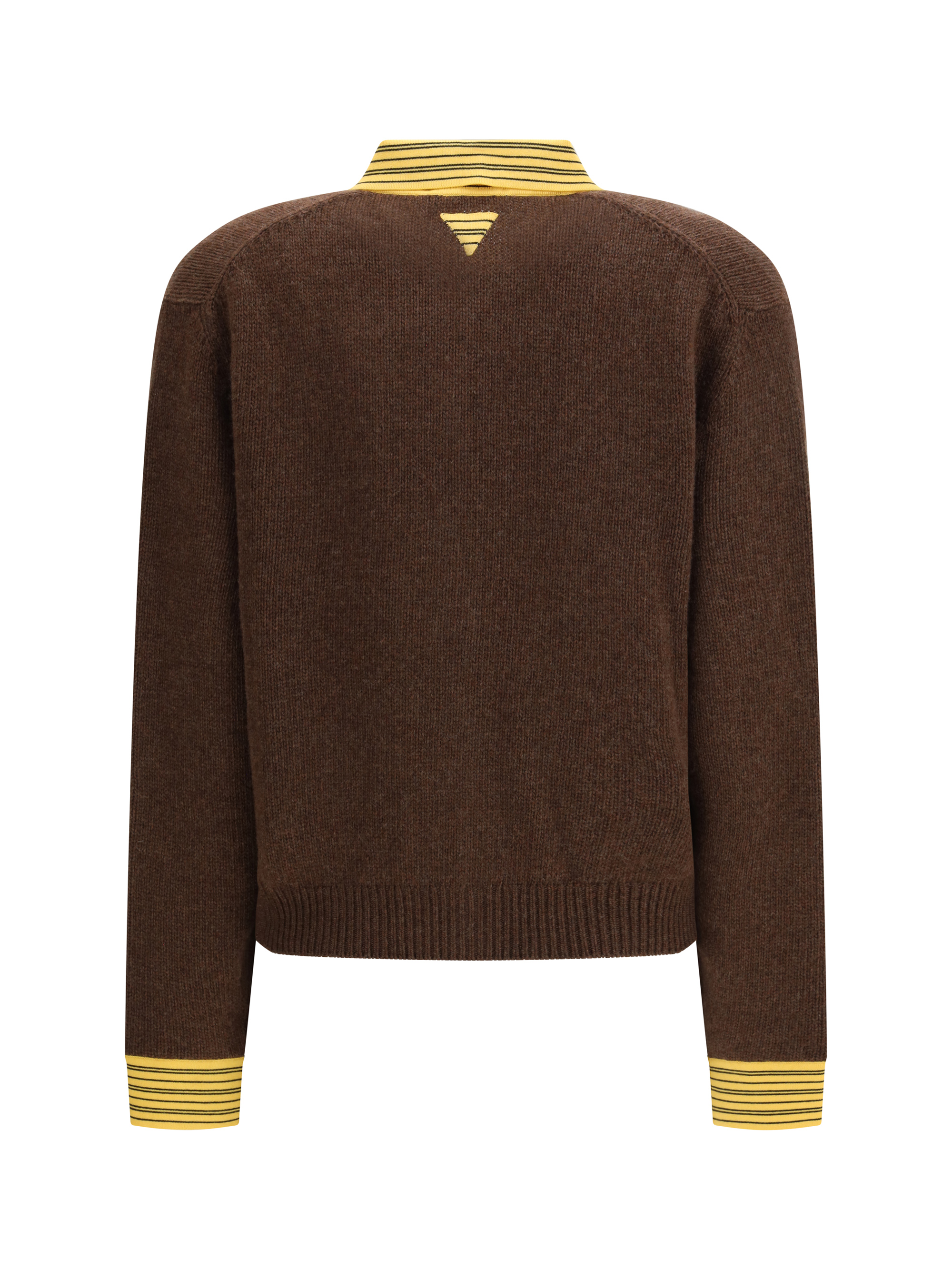 Sweater with a classic collar and front button fastening