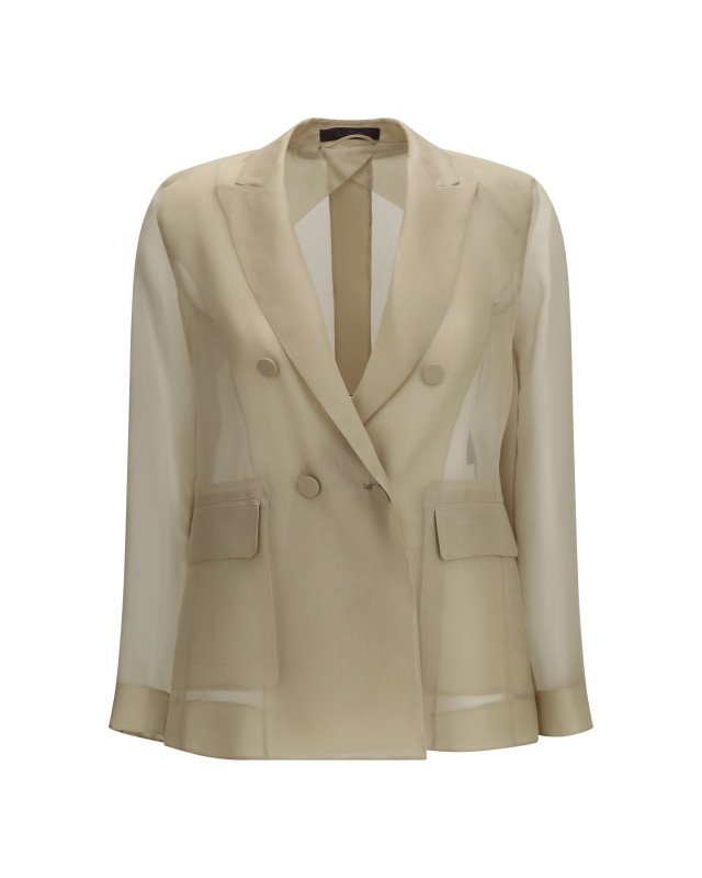 Slogan Jacket in silk organza