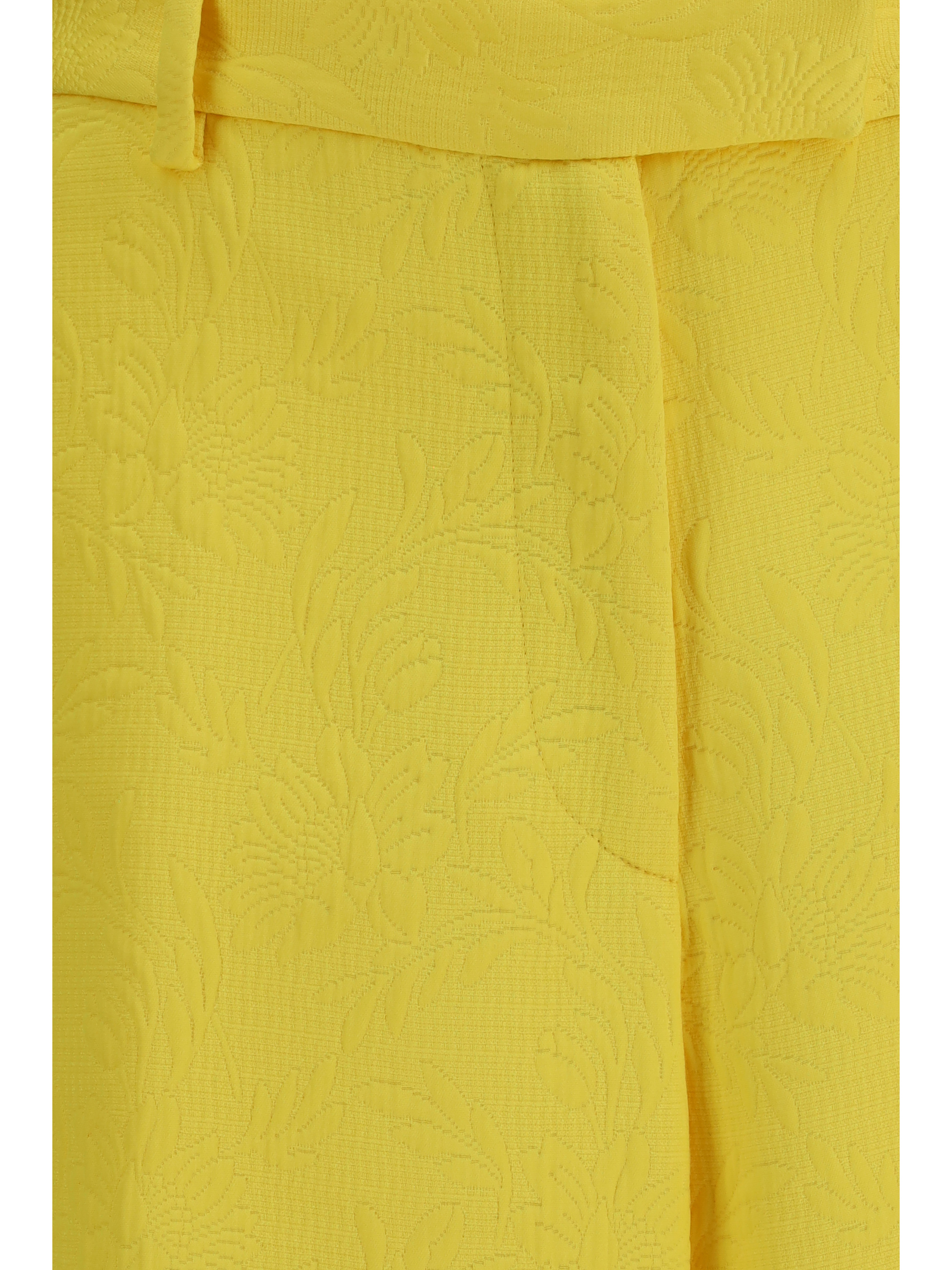 Wide-leg Pants with all-over jacquard pattern