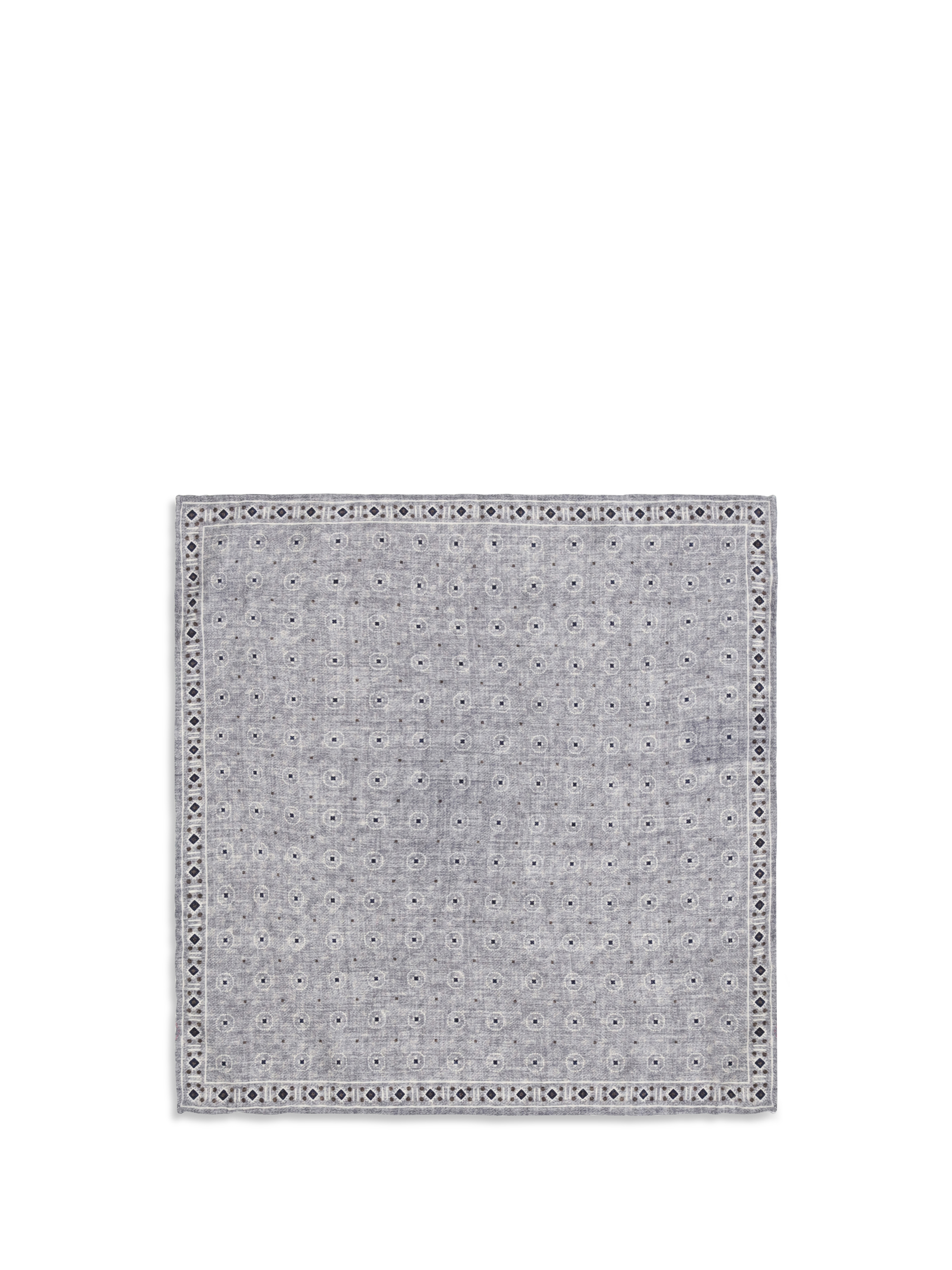 Ethnic-patterned silk Pocket Square