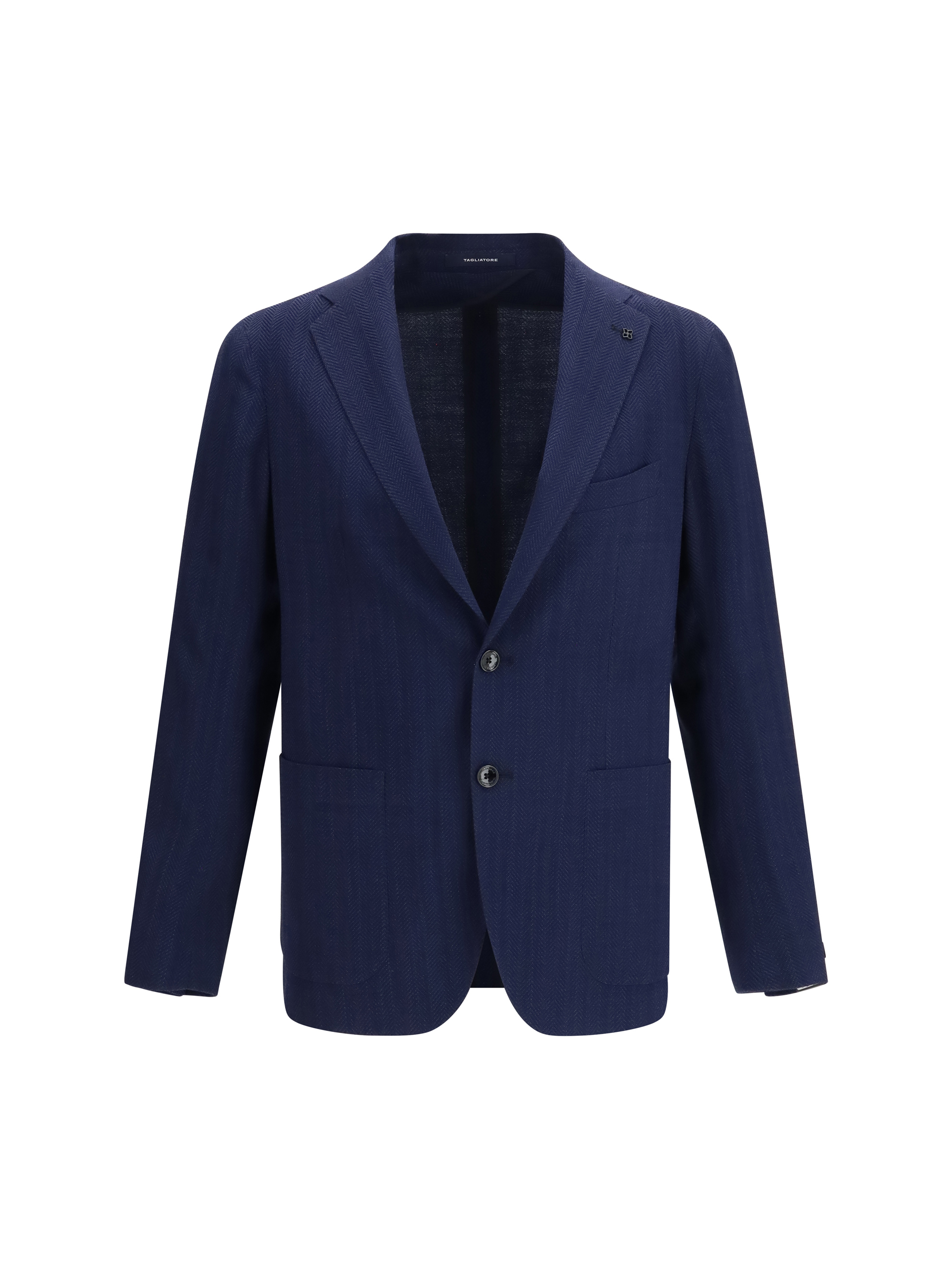 Single-breasted Jacket in herringbone fabric