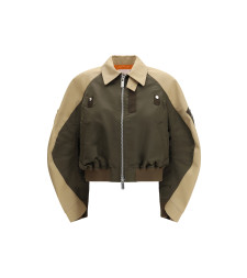 Cotton and nylon Bomber Jacke