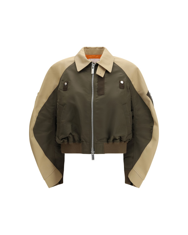 Cotton and nylon Bomber Jacke