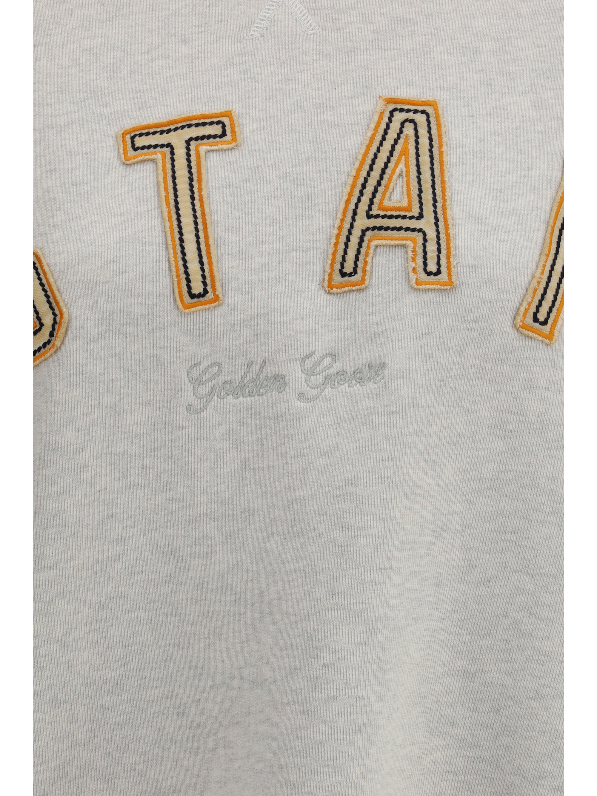 Sweatshirt crewneck in cotton with contrasting logo