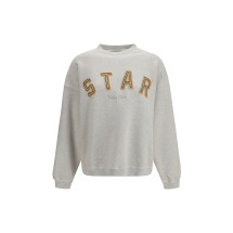 Sweatshirt crewneck in cotton with contrasting logo