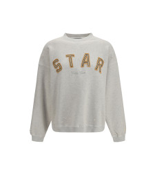 Sweatshirt crewneck in cotton with contrasting logo