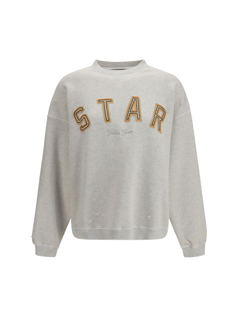 Sweatshirt crewneck in cotton with contrasting logo