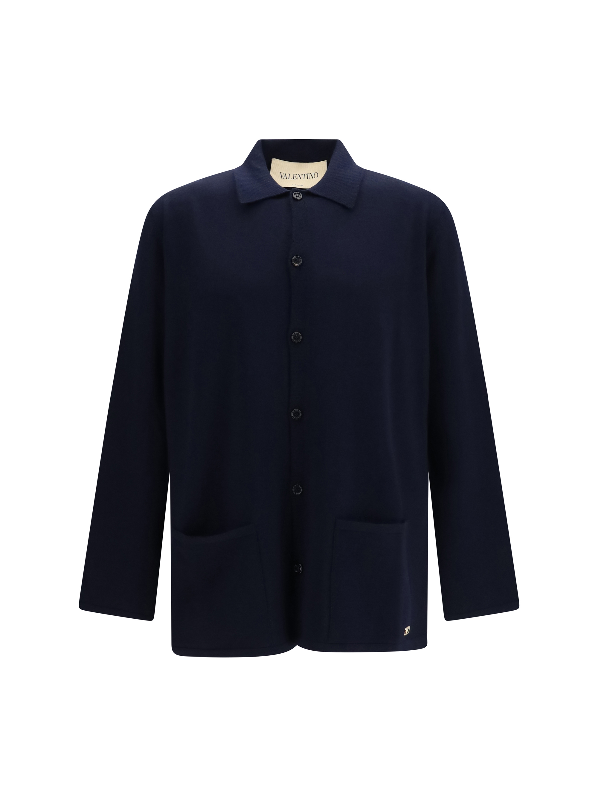Wool Cardigan with VLogo