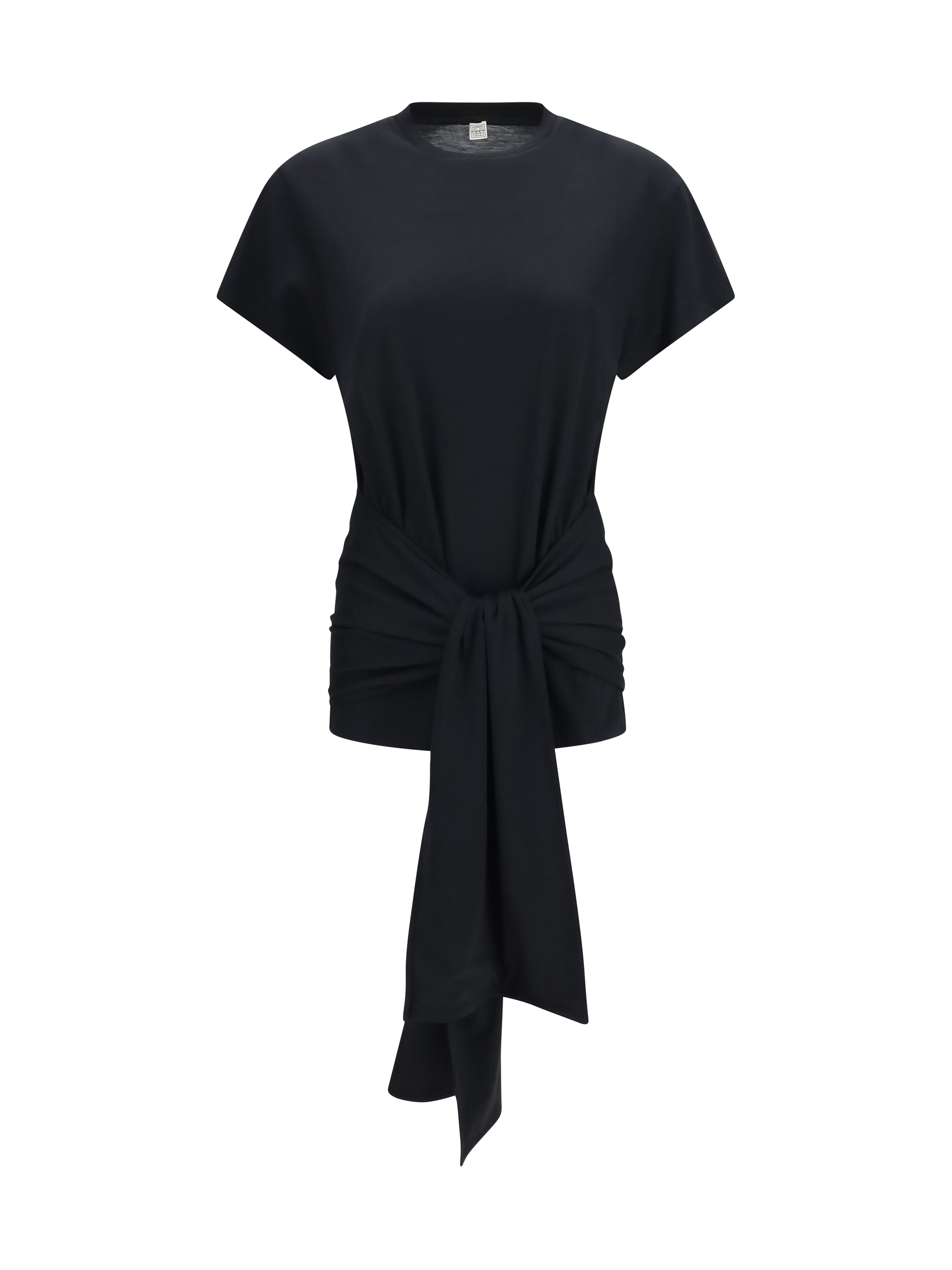 Draped-waist jersey T-shirt