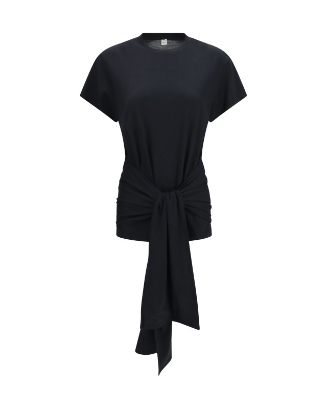 Draped-waist jersey T-shirt