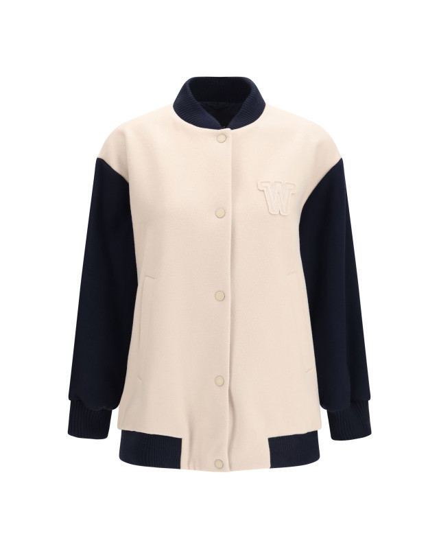 Oversized Bomber in double wool