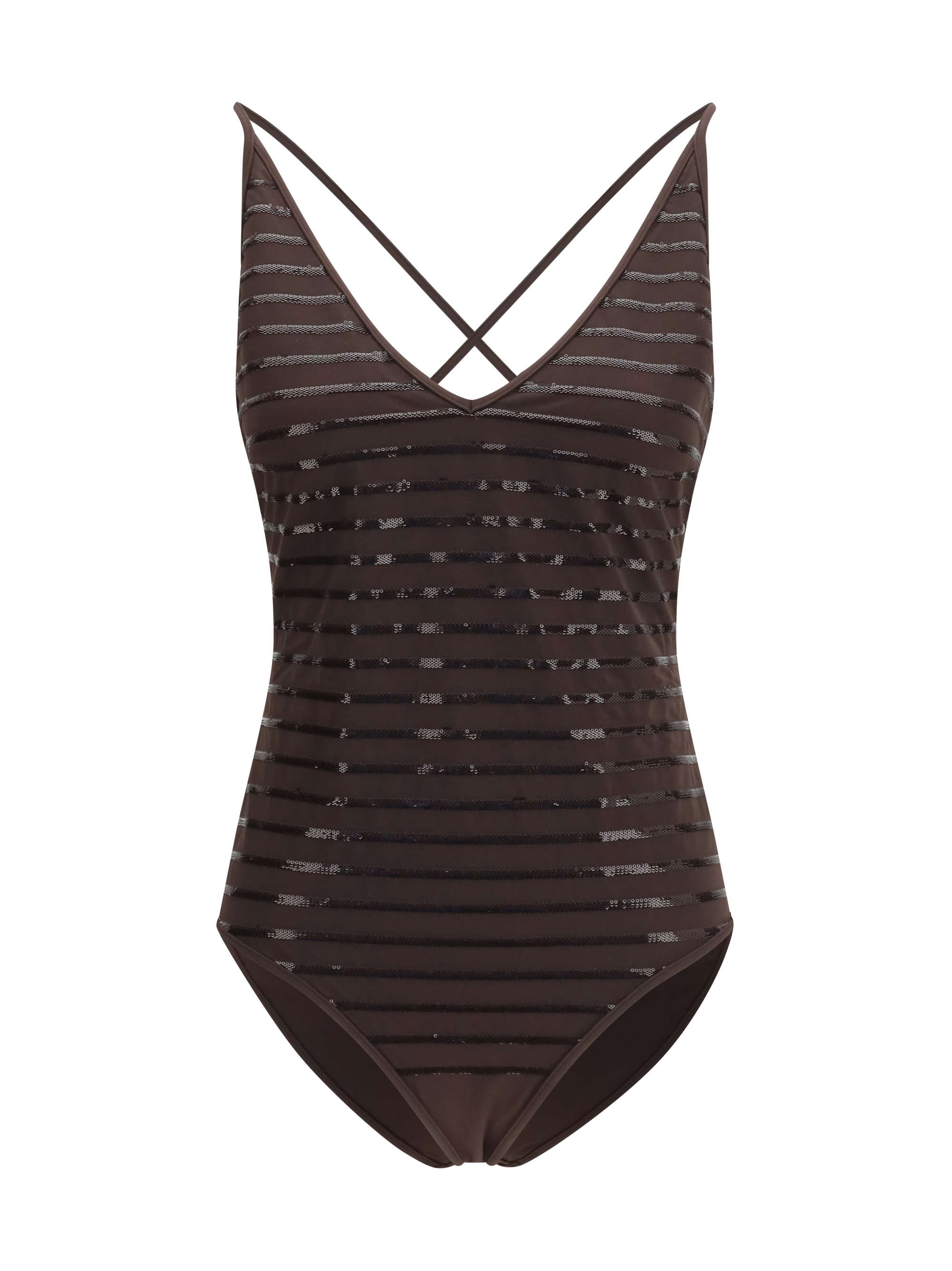 Shimmering striped one-piece Swimsuit