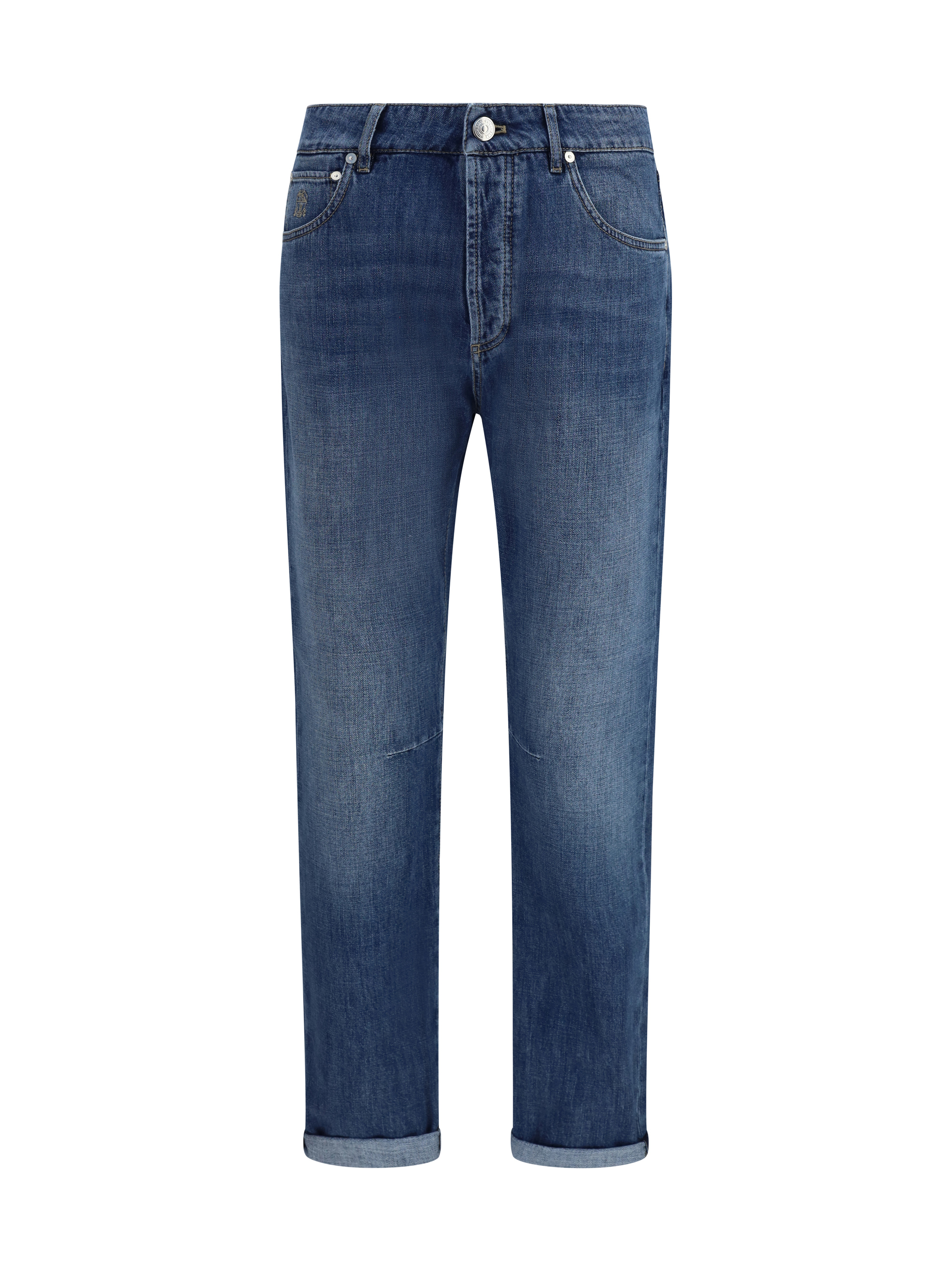 Straight five-pocket Jeans in cotton