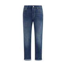 Straight five-pocket Jeans in cotton