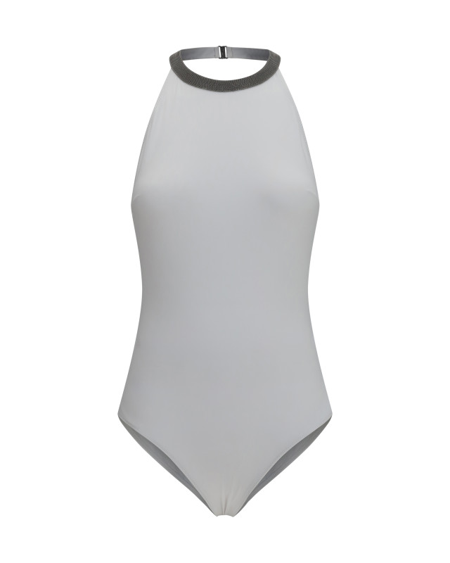 One-piece Swimsuit with monili embellishment