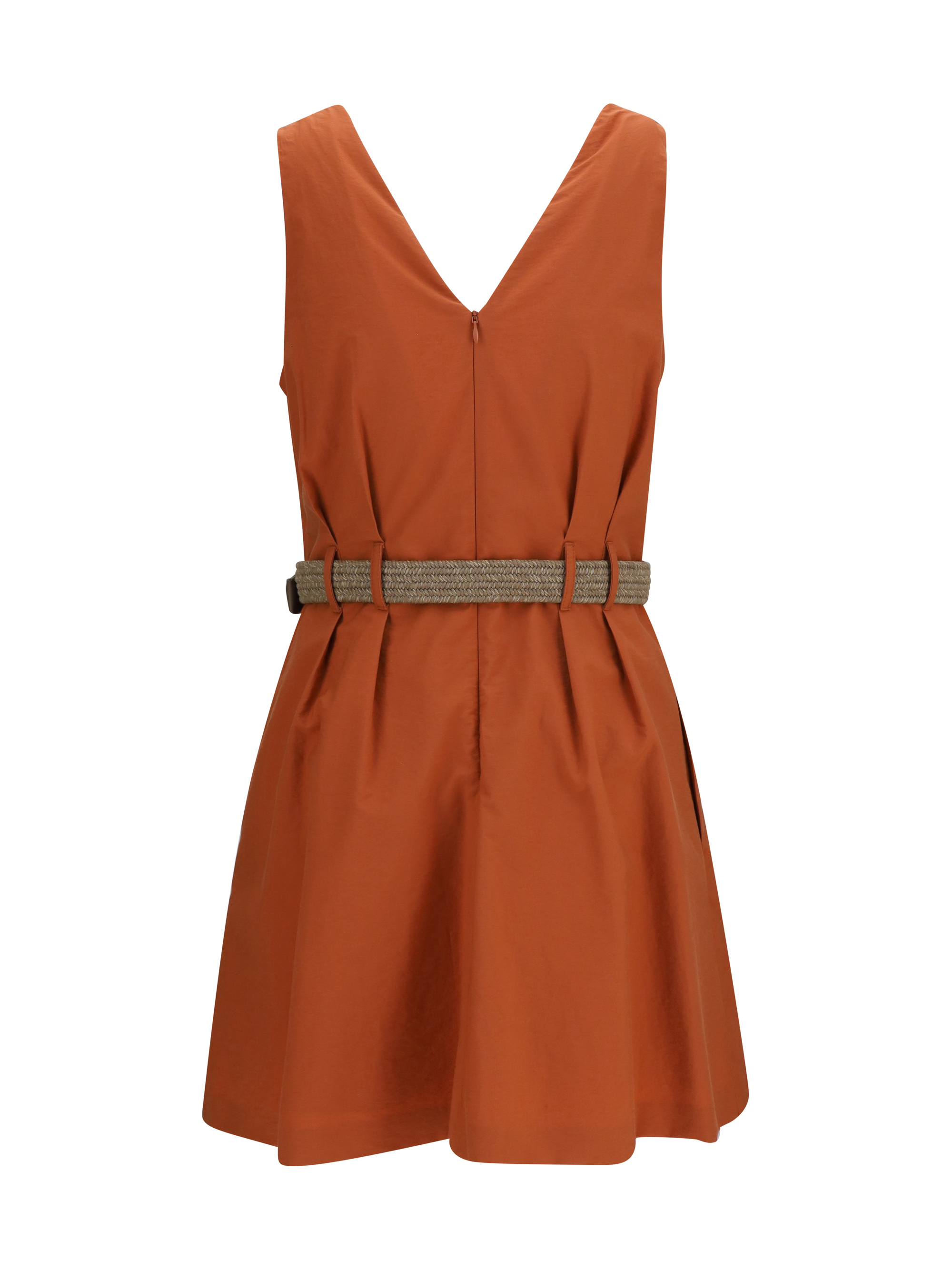 Pleated Dress with rope belt