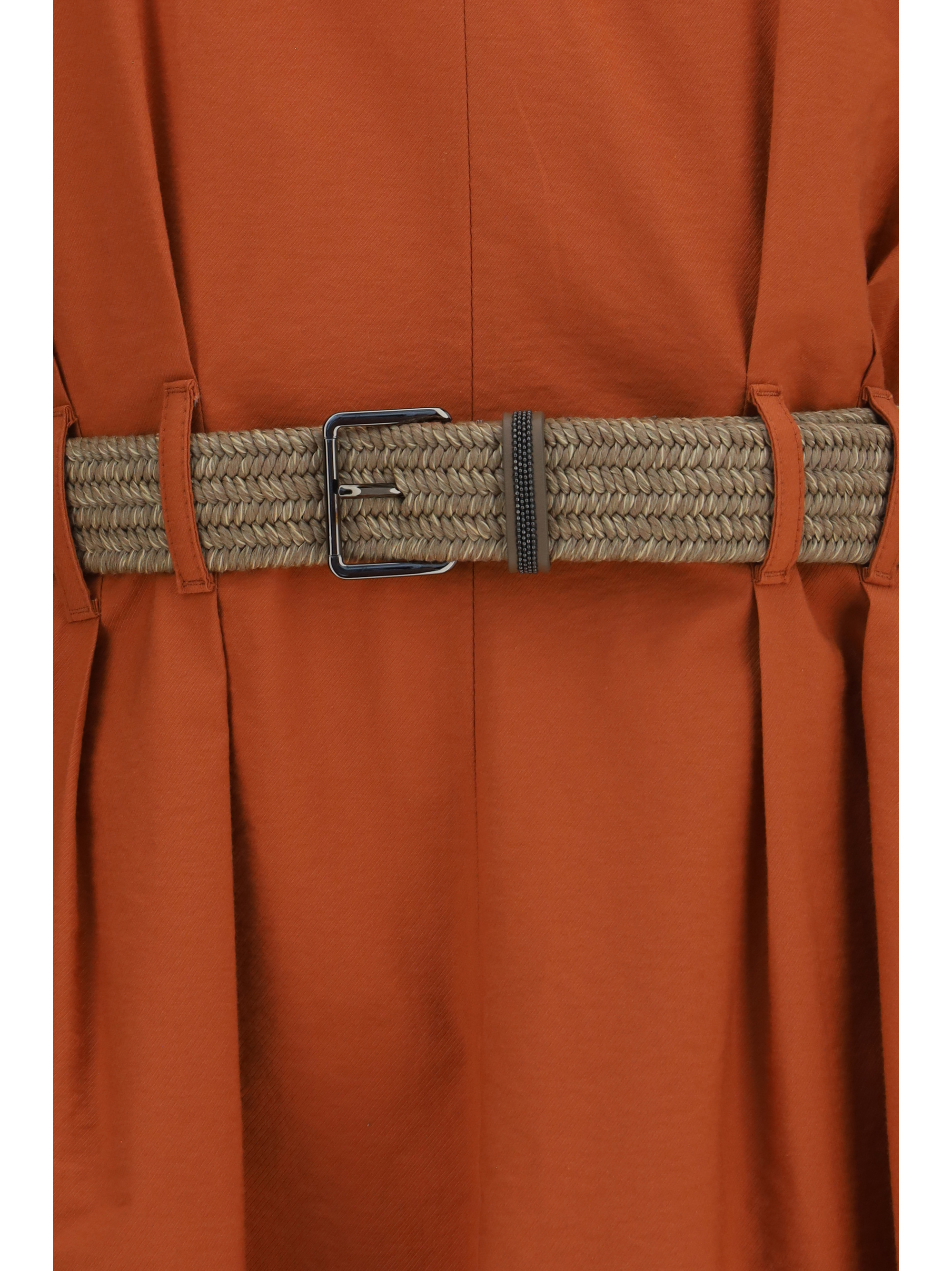 Pleated Dress with rope belt