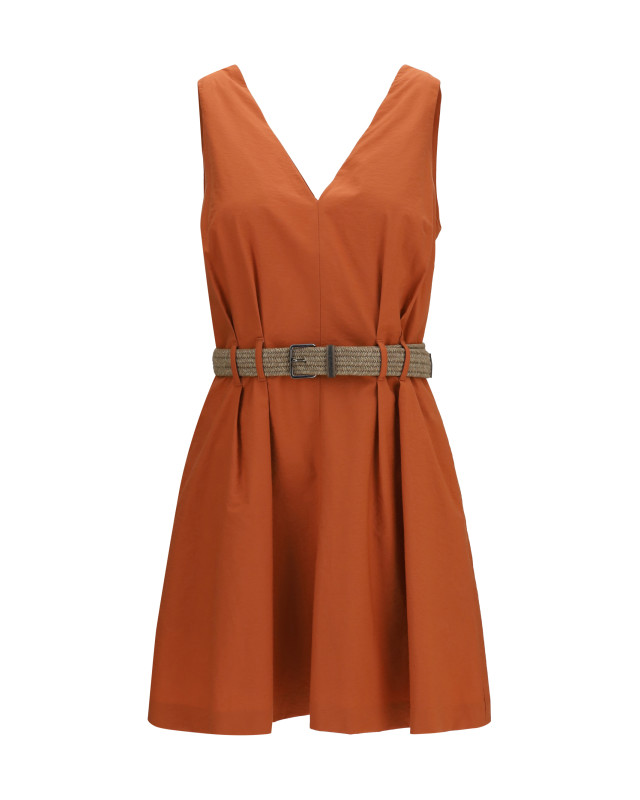 Pleated Dress with rope belt