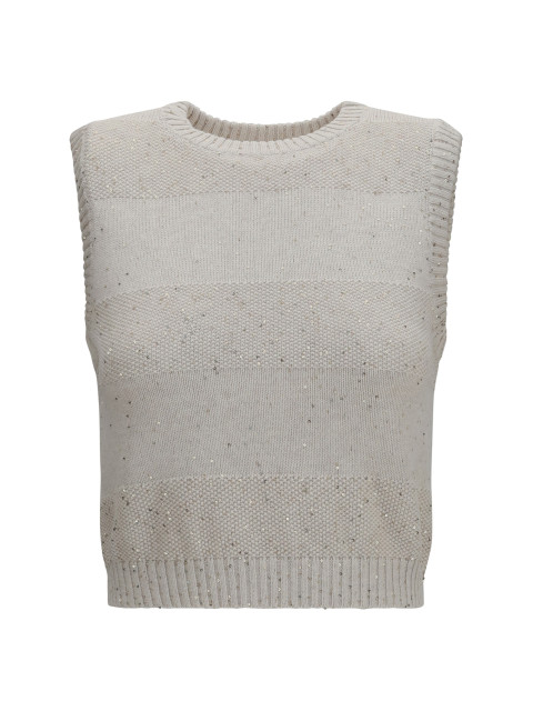 Knit and sequin Vest