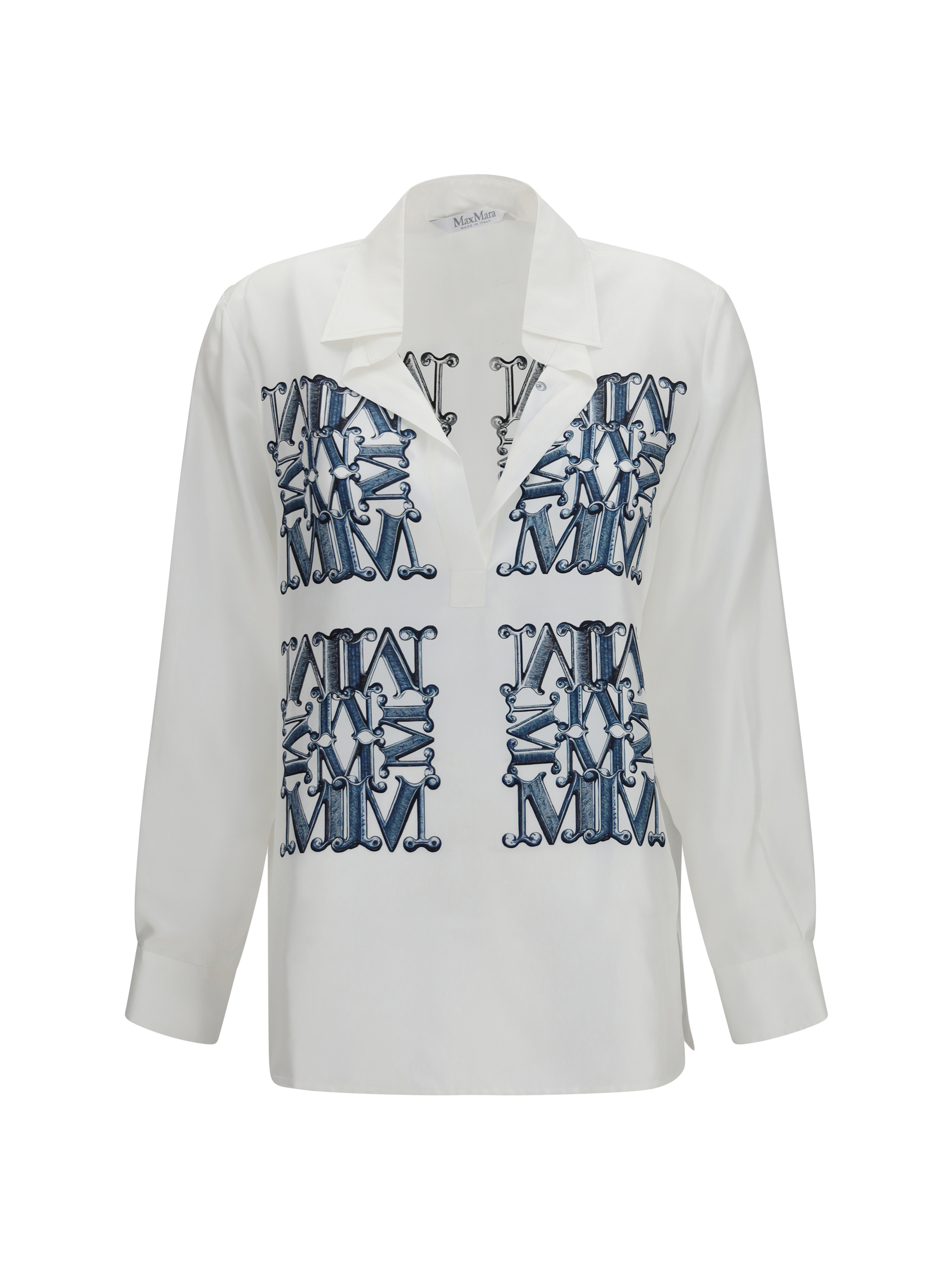 Printed silk twill Shirt