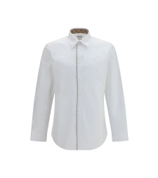 Cotton Shirt with Check trims