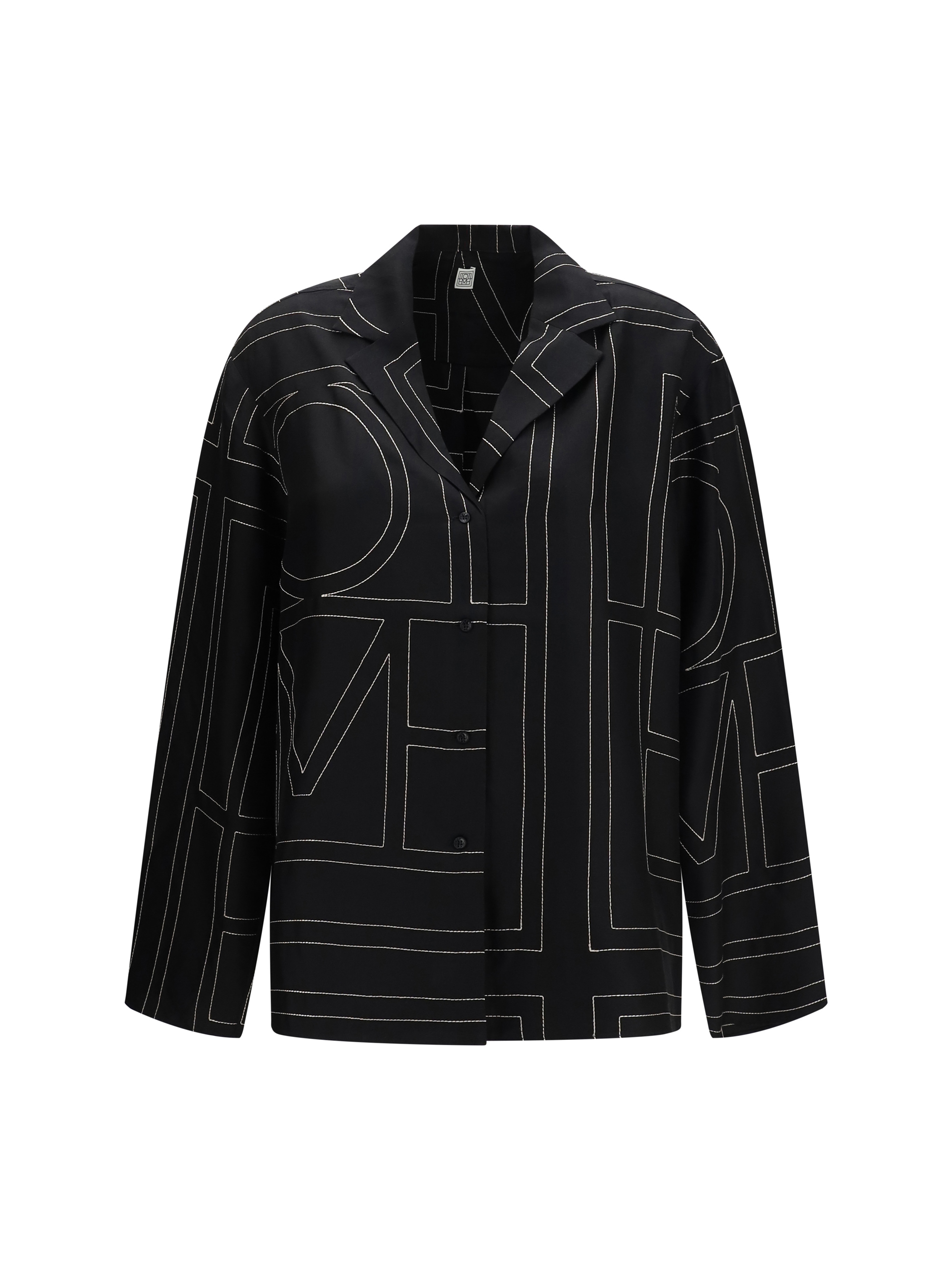 Silk Shirt with all-over monogram