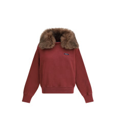 Sweatshirt with a shearling collar