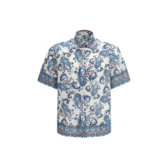 Cotton Shirt with floral and paisley motif