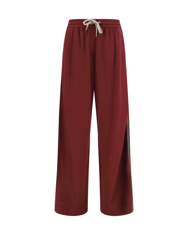 Cotton and silk track Pants