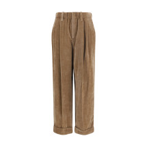 Elasticated viscose and cashmere Pants